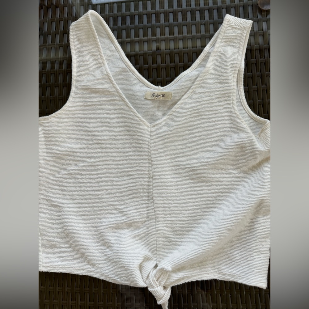 White madewell knotted tank